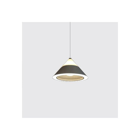 Black/Gray/Brown Cone Shade Hanging Light Metal Nordic 4 Lights Pendant Light for Dining Room