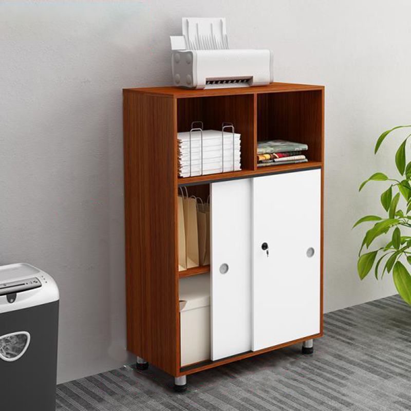 Modern Cabinet Wood with Storage and Adjustable Storage Shelves File Cabinet