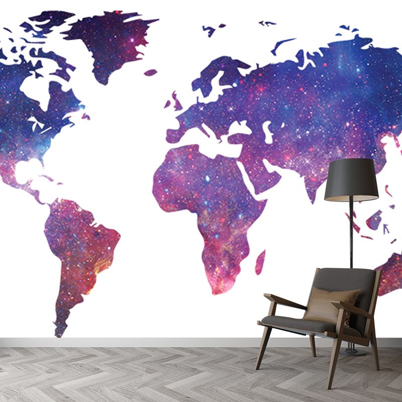 Eco-friendly Photography Map Wallpaper Living Room Wall Mural