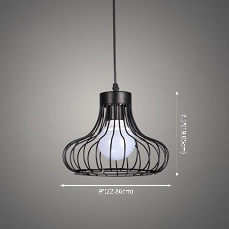 1 lichte ovale hanglampverlichting retro industriële stijl metalen hanger plafondlampen voor restaurant