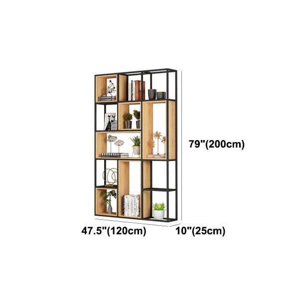 Modern Style Bookcase Metal Open Back Bookshelf for Office Use