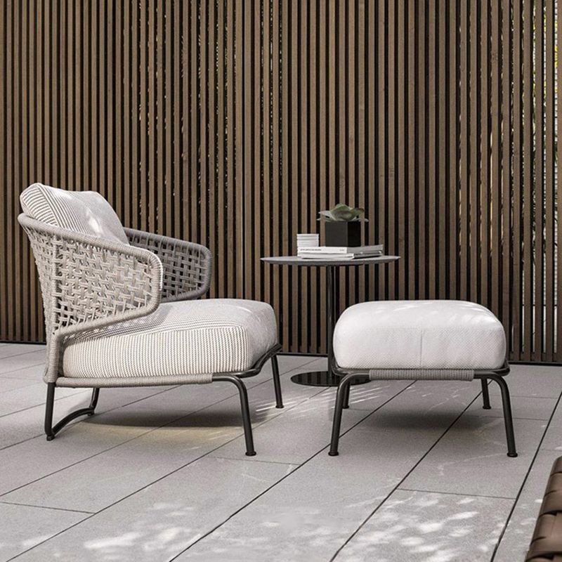 Rust Resistant Rattan Patio Sofa Modern Outdoor Patio Sofa with Cushion