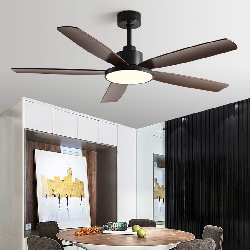 Simple LED Ceiling Fan Lamp 5-Blade Fan Lighting for Living Room