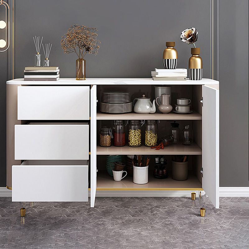 Glam Cabinets Dining Buffet 3-Drawer and 2-Door Buffet Sideboard