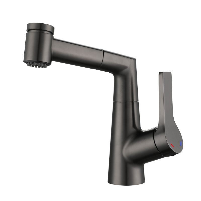 Modern Pull-out Faucet Single Lever Handle Faucet for Bathroom