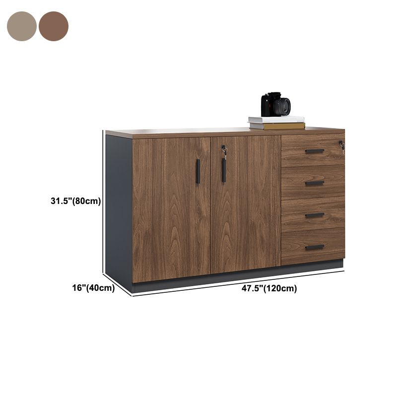 Modern Wood Cabinet with Lock and Storage Lateral Filing Cabinet