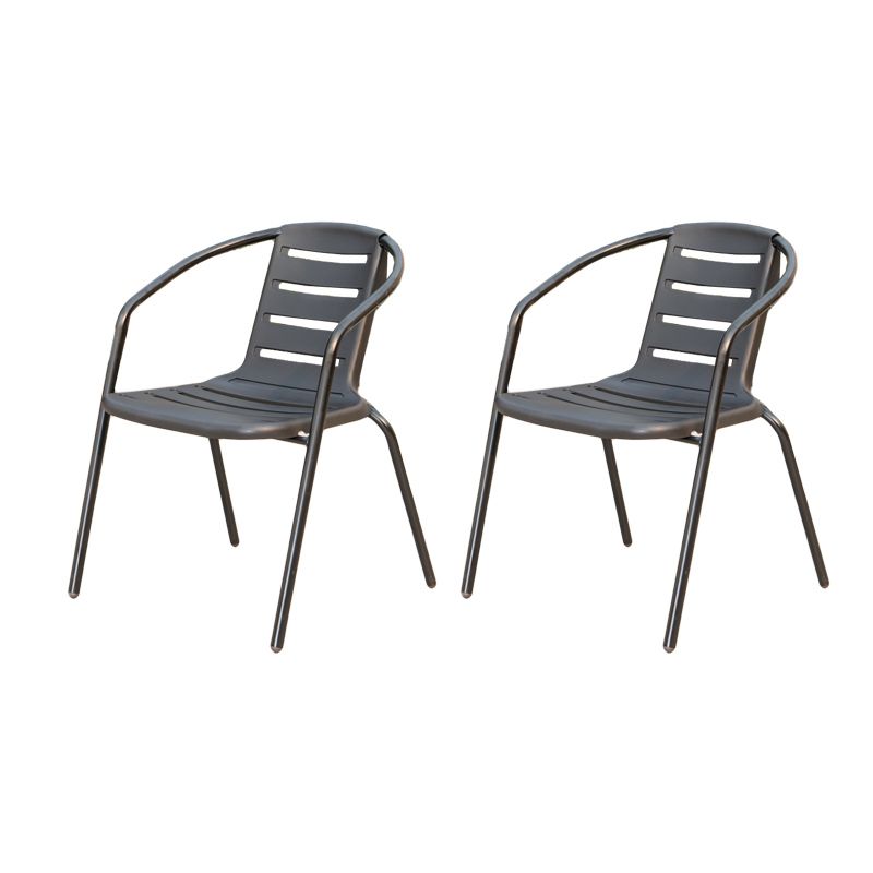 Contemporary Outdoor Chair Plastic Open Back Patio Dining Chair