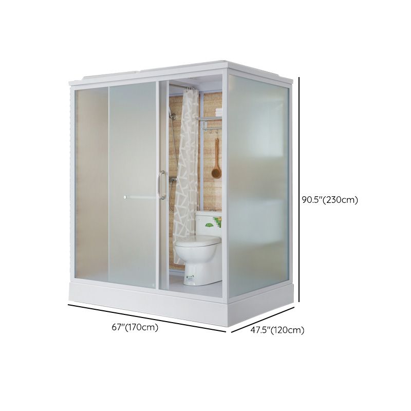 Sliding Doors Shower Stall with Base Included Framed Shower Stall in White