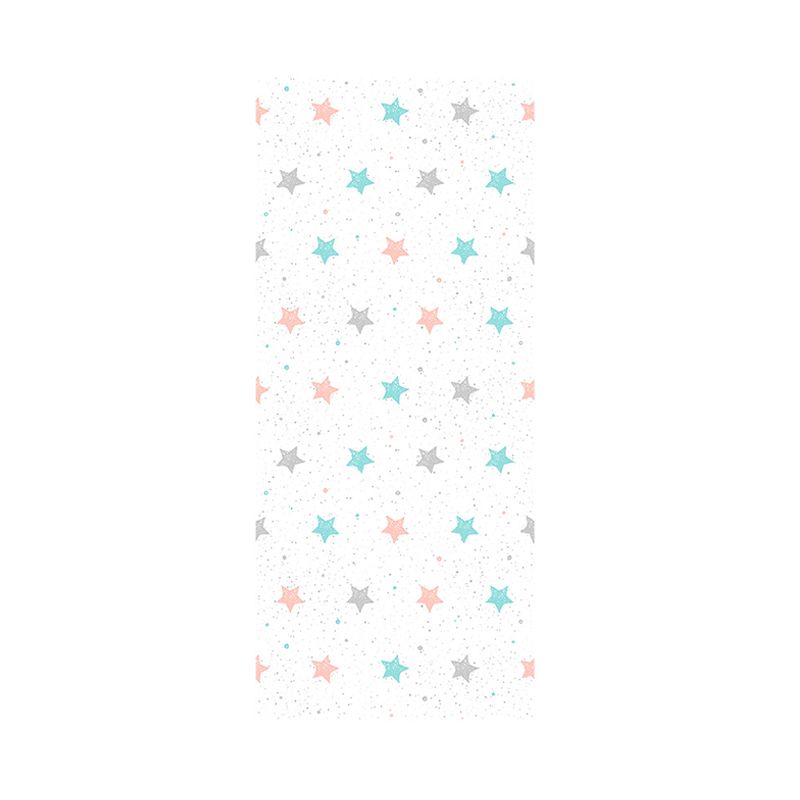 Kids Stars Pattern Wallpaper Panel Set PVC Stick On Blue Wall Art for Childrens Room