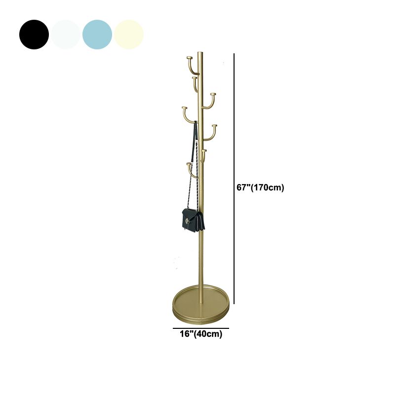 Modern Coat Rack Entryway Kit Hall Tree Metal Rod Hook Coat Hanger Living Room