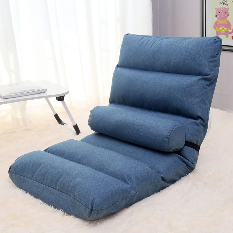 Fabric Slipper Chair 39.3" L x 21.6" W x 21.6" H Convertible Chair for Bedroom