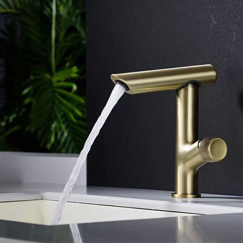 Glam Vessel Sink Faucet Brass Knob Handle Swivel Spout Bathroom Faucet