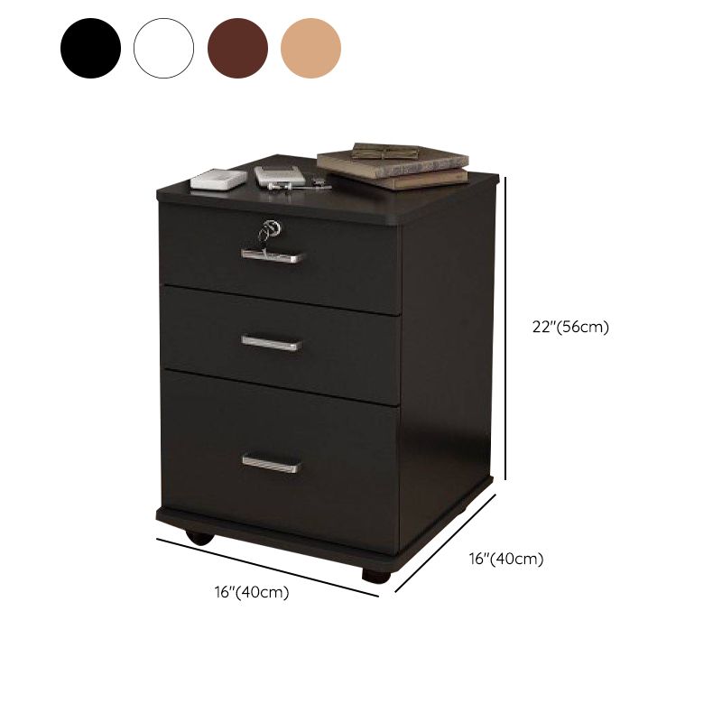 Modern Filing Cabinet Wood Vertical Filing Cabinet with Wheels