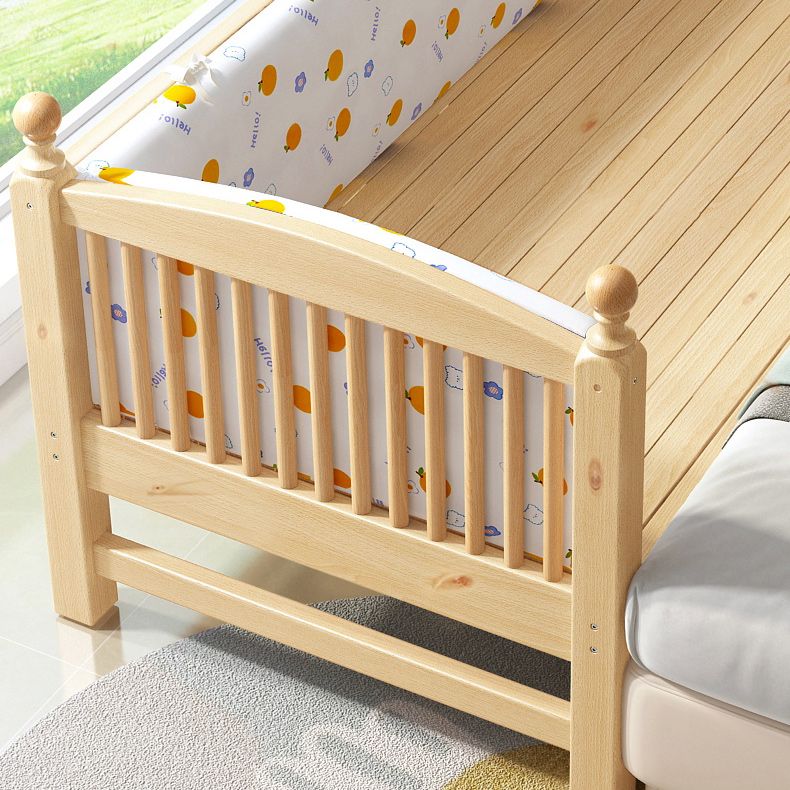 Solid Wood Nursery Bed Toddler Guard Rails Included Baby Crib