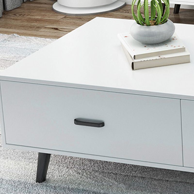 Glam Style TV Stand White Colour Enclosed Storage TV Console with Cabinet