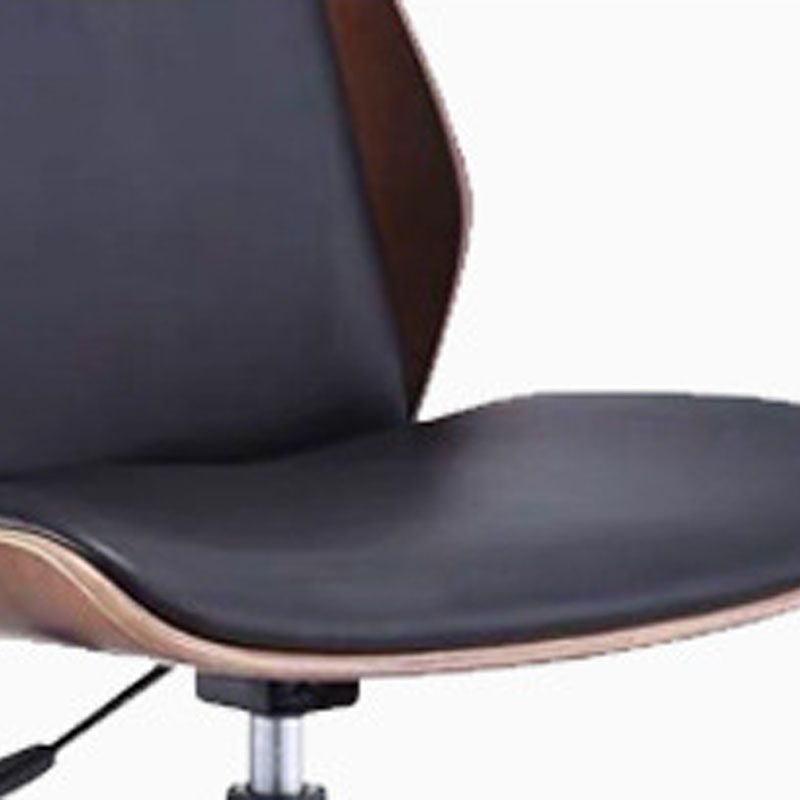 Faux Leather Office Chair Chrome Frame Armless Ergonomic Computer Desk Chair