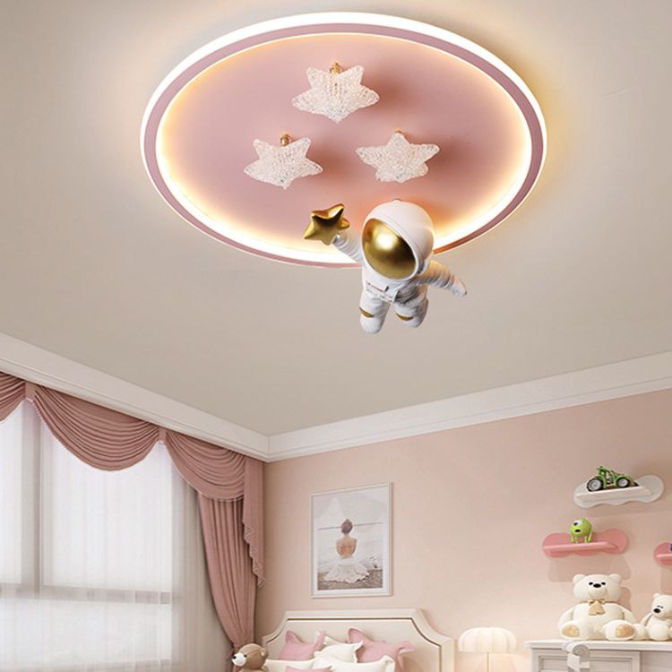 Modern Style Colorful Ceiling Light LED Flush Mount Light Fixture for Bedroom