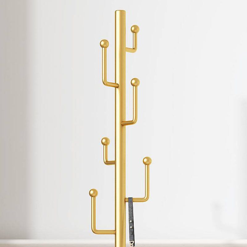 Marble Base Hall Tree Light Luxury Hanger Coat Metal Coat Rack with 6 Hooks