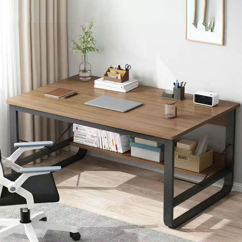 Rectangular Industrial Office Desk 60" Wide Home Wooden Writing Desk