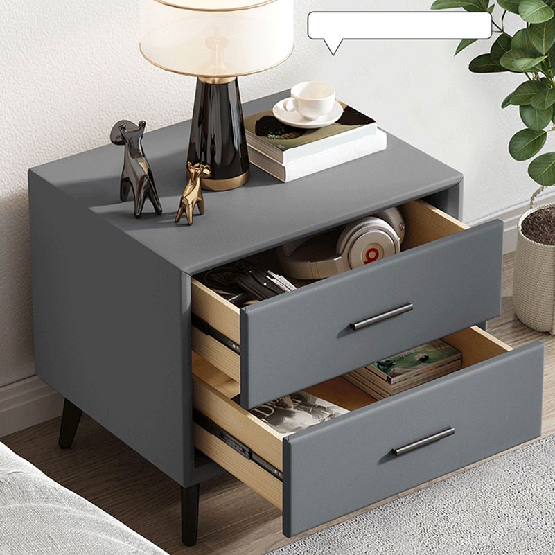 Contemporary Accent Table Nightstand Drawer Storage Nightstand