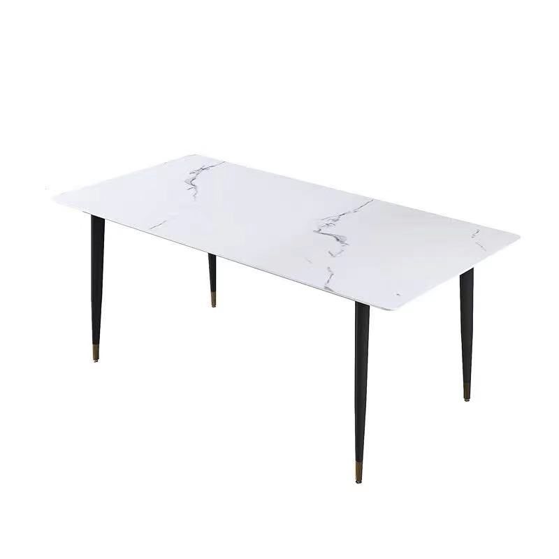 Muebles de comedor de piedra sinterizado fijo con 4 patas de mesa de comedor base para el hogar