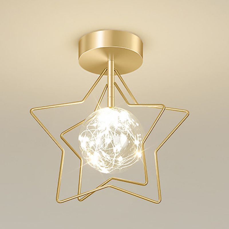 Modern LED Creative Ceiling Light Cute Pentacle Light Study Room Light Indoor Light