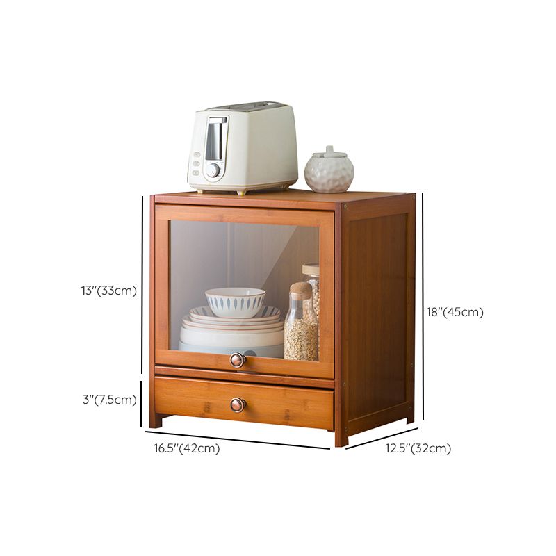 Contemporary Sideboard Cabinet Bamboo Sideboard with Drawers for Dining Room