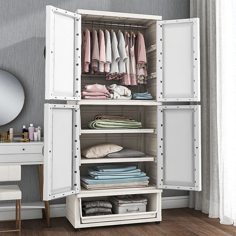 Modern Plastic Kid's Wardrobe Door Wardrobe Closet for Bedroom