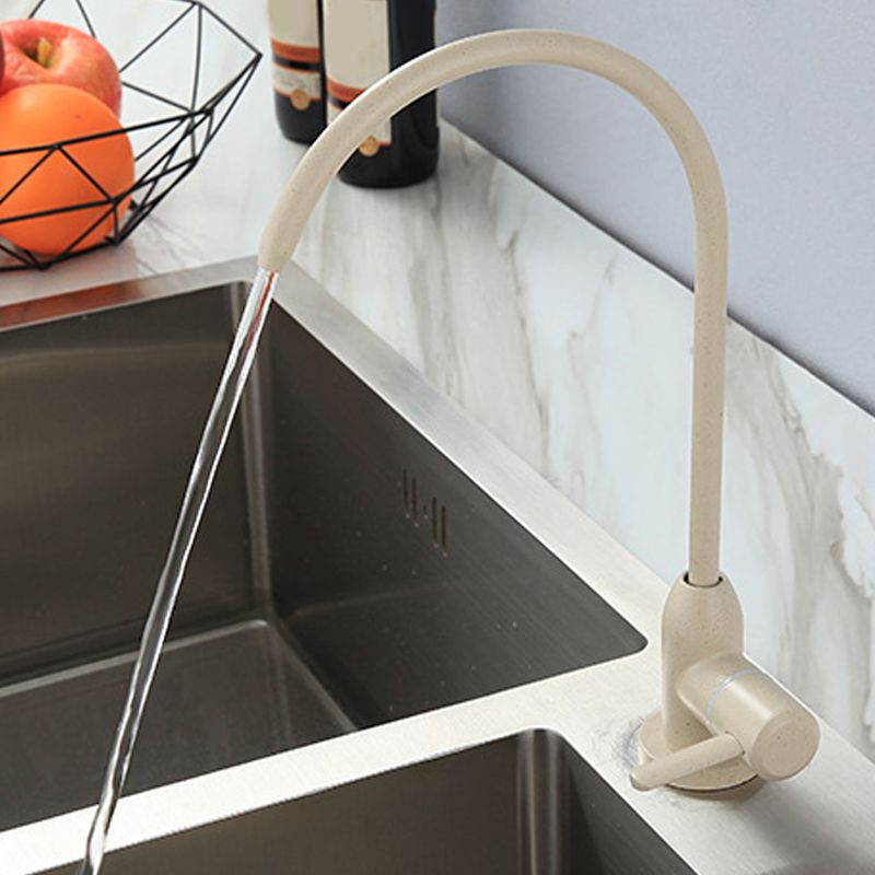 Contemporary Style Faucet Stainless Steel Single Handle High Arc Faucet for Kitchen