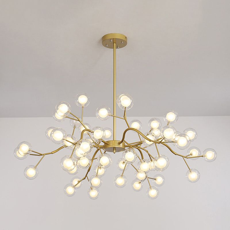 Metal Branch Shape Chandelier Nordic Style Fireflies Chandelier Chandelier pour le salon