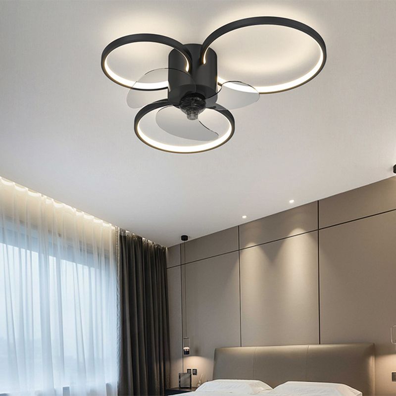 Metal Geometric Ceiling Fans Modern Style Multi Lights Ceiling Fan Lamp Fixture