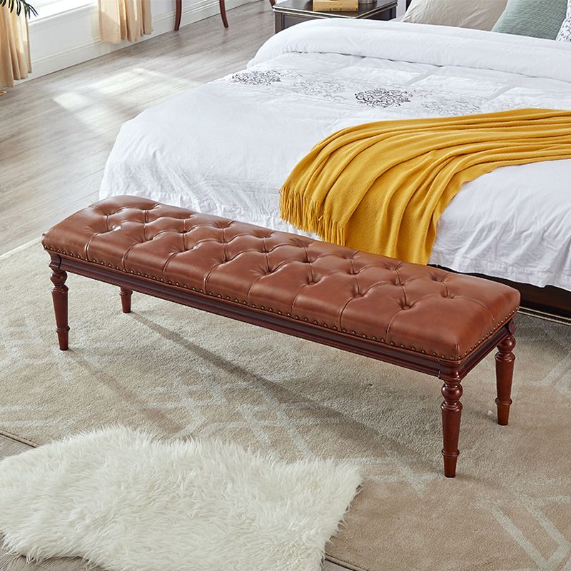 16.1" Wide Upholstered Seating Bench Traditional Entryway and Bedroom Bench with Cushioned