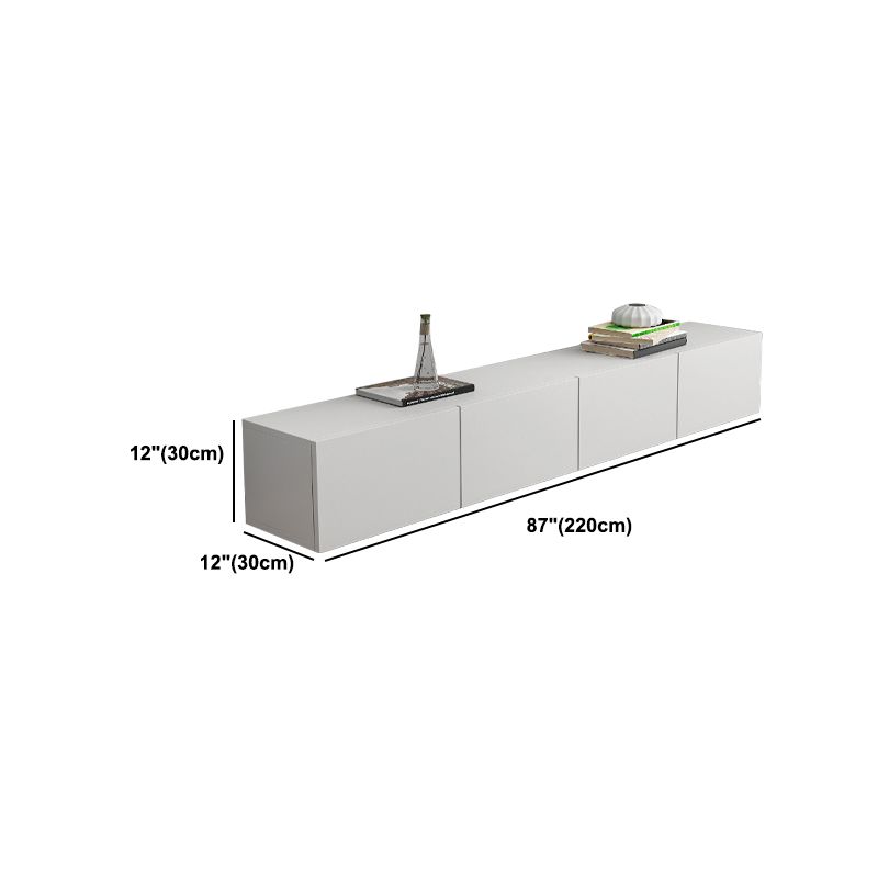 12 / 16 - Inch TV Console Faux Wood TV Console Stand With Cabinets / Drawers in White