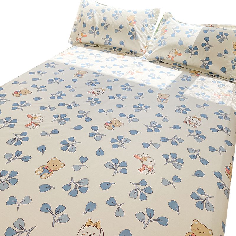 Cotton Sheets Printed Breathable Twill Fade Resistant Bed Sheet Set