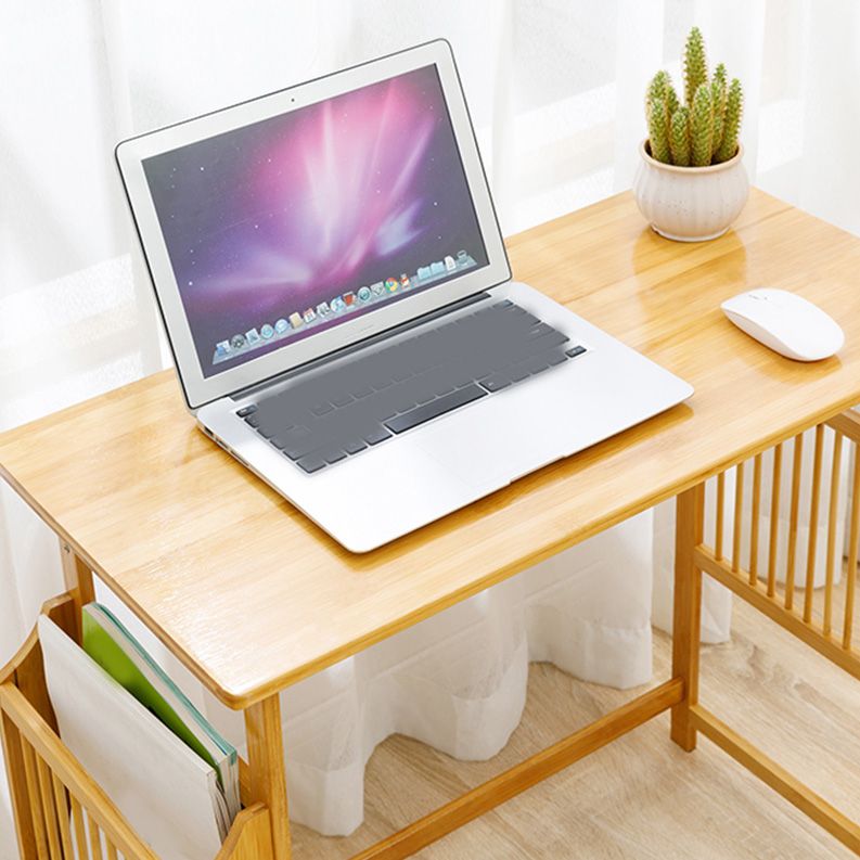 Bamboo Kids Desks with Storage Natural/Brown Writing Desks and Chair Set