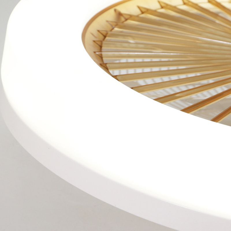 Modern Simple Ceiling Fan Lamp Circle Shape LED Ceiling Fan Light for Bedroom