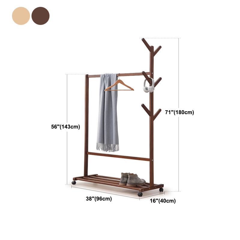 A Shelf Entryway Kit Hall Tree Hooks and Clothes Rail Engineered Wood Coat Hanger