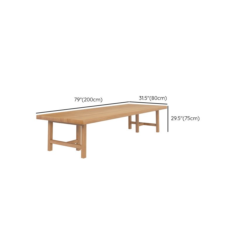 Modern Style Solid Wood Task Desk Rectangular Shape Office Desk with 6 Legs