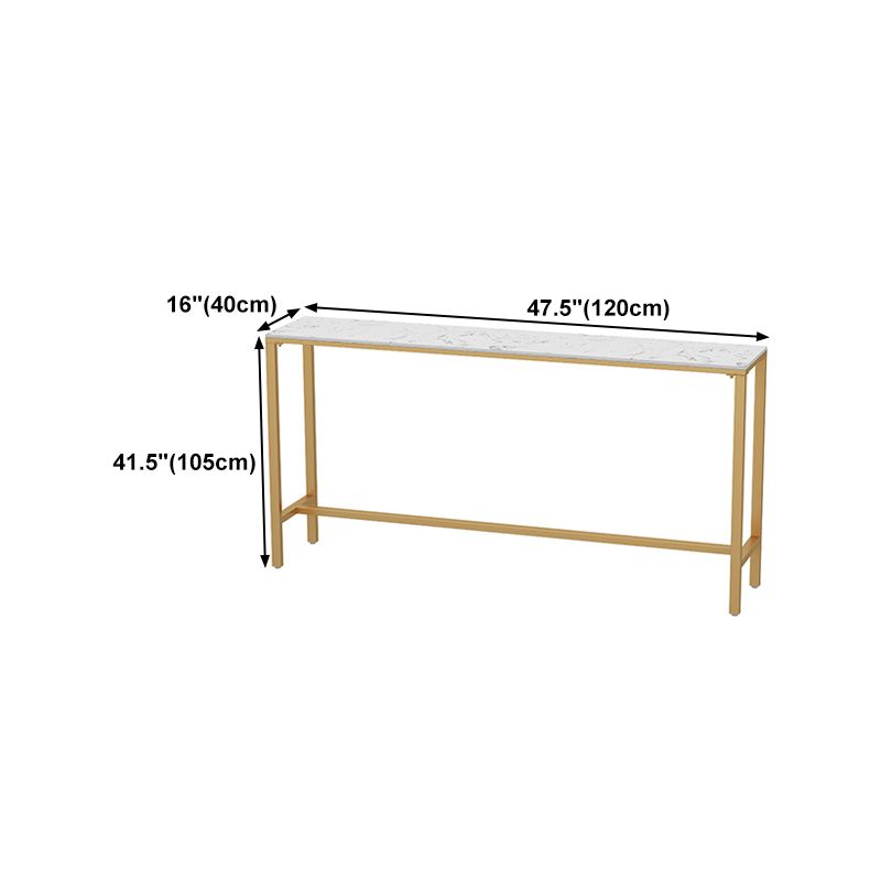 Nordic Glam Rectangle Bar Counter Table Sintered Stone Dining Table