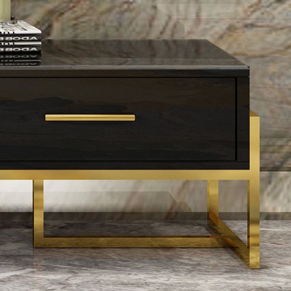 Enclosed Storage Media Console Glam TV Stand Console with 3 Drawers