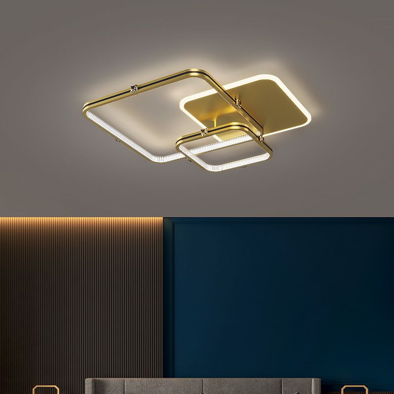 3-Lights Modern Style Flush Mount Acrylic Ceiling Light for Bedroom