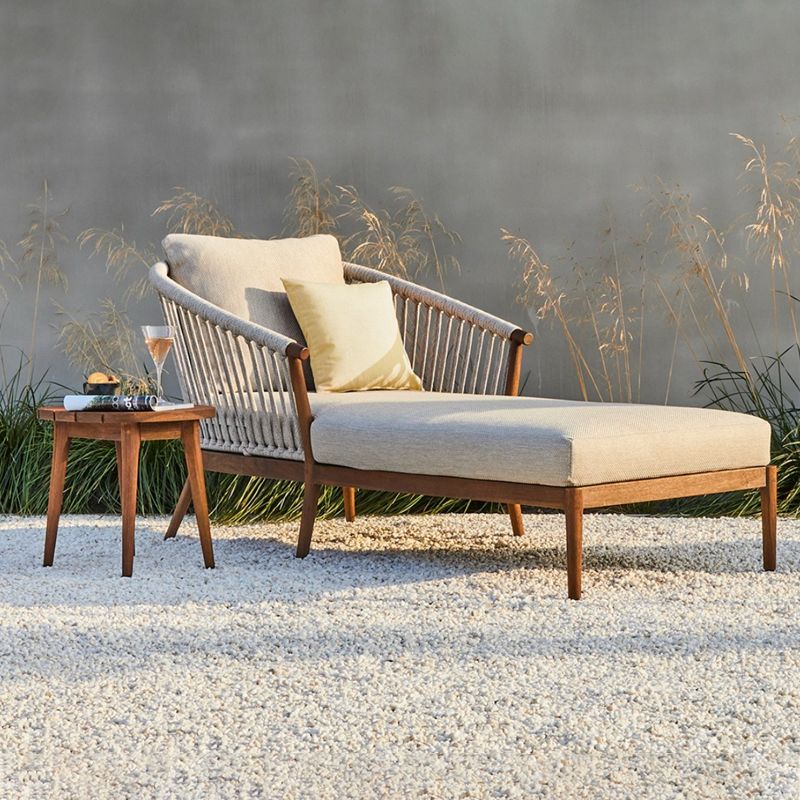 Modern Rattan Outdoor Water Resistant Wood Patio Sofa Patio Sofa