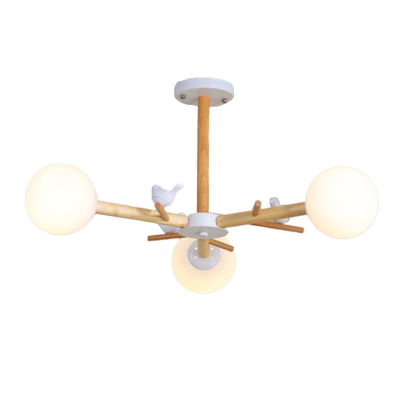 Creative Glass Ball Shade Ceiling Light Contemporary Glass Flush Mount Light Fixture