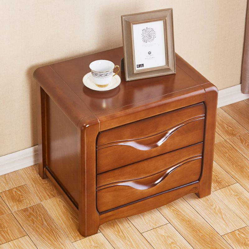 Modern Bed Nightstand Wooden Accent Table Nightstand with Drawers