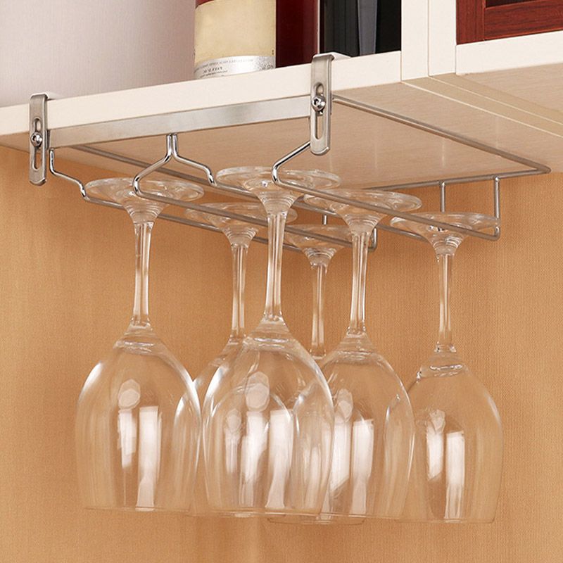 Contemporary Hanging Glass Rack Stainless Steel Glass Rack for Kitchen