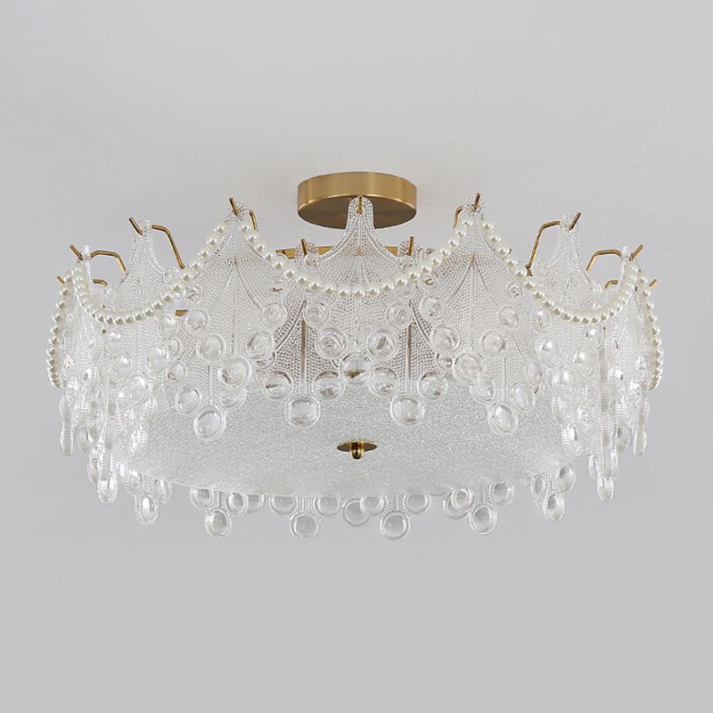 Nordic Glass Ceiling Light Creative Flush Mount Light Fixture for Bedroom