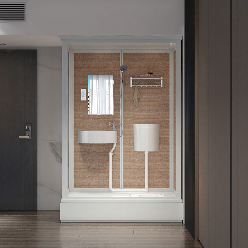 Sliding Rectangular Shower Enclosure Framed Shower Enclosure with Tempered Glass