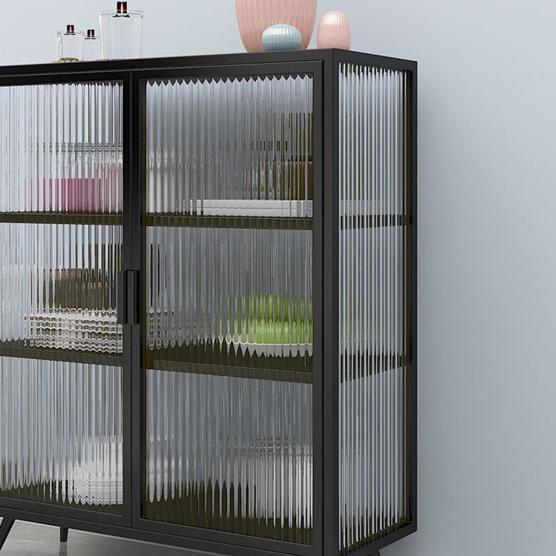 Multi-shelf Display Cabinet Industrial Storage Cabinet for Dining Room