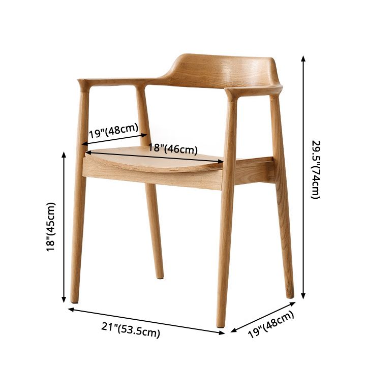 Moderner Stil Holz mattes Finish Essarm Stuhl Offener Rückenstuhl für den Heimgebrauch