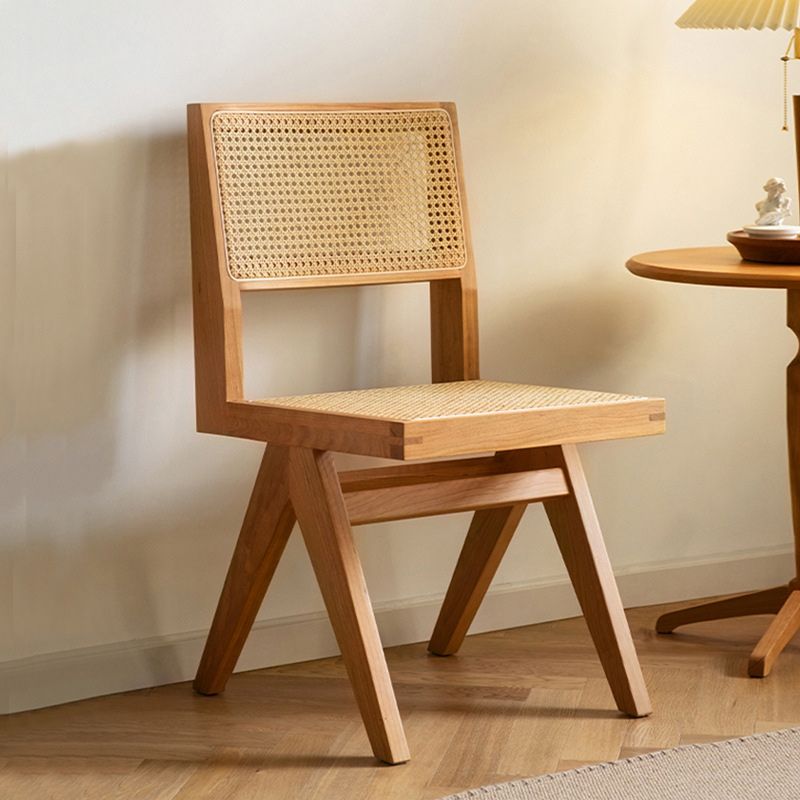 Armless Dining Chairs Modern Solid Wood Side Chairs for Dining Room